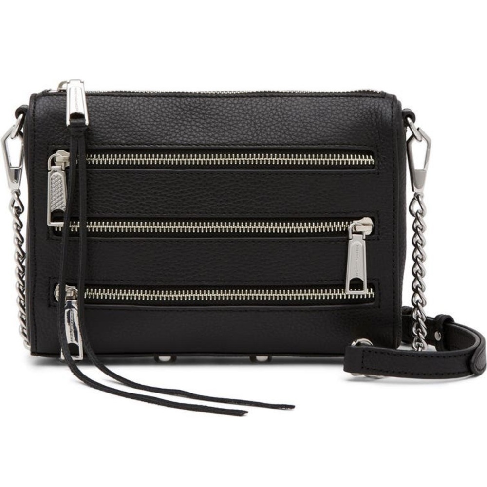 Rebecca Minkoff Panama Mini 5 Zip Leather Crossbody